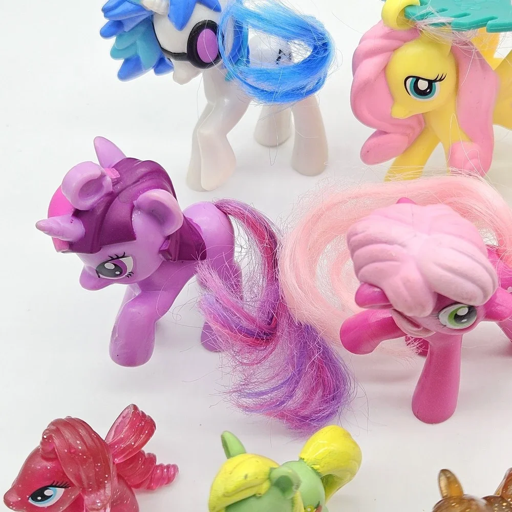 Lot of 10 My Little Pony Figures Blind Bag Mini Hair Ponies Hasbro MLP Lot